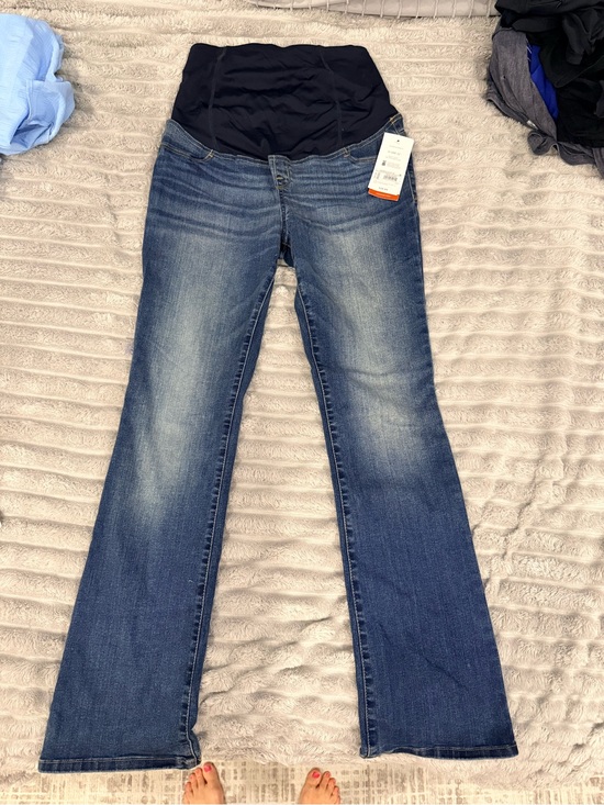 Isabel Maternity by Ingrid & Isabel Denim - Isabel Maternity Bootcut Jeans with Black Panel size 6/28 x 32 inseam